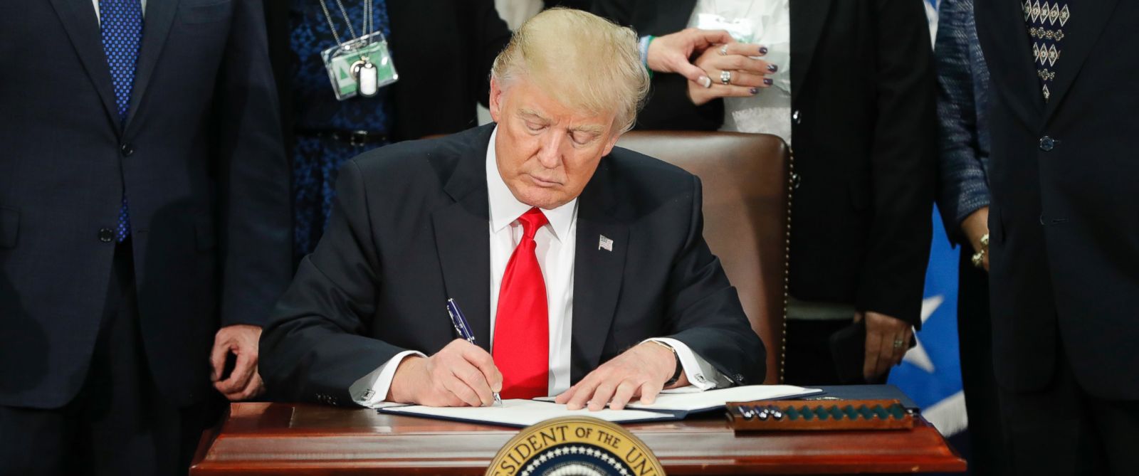 Image result for trump immigration executive order signing