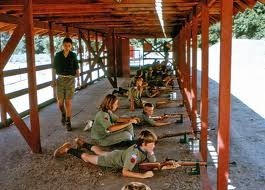 scouts at rifle range