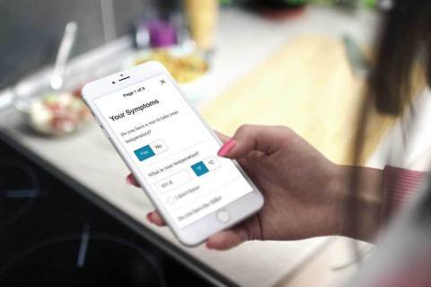 Entering symptoms on myMedidata (Photo: Business Wire)
